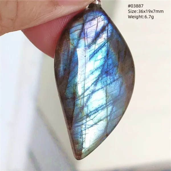 Natural Purple Labradorite Pendant Jewelry Water Drop Gold Flash Blue Labradorite Necklace Bead For Women Men AAAAAA