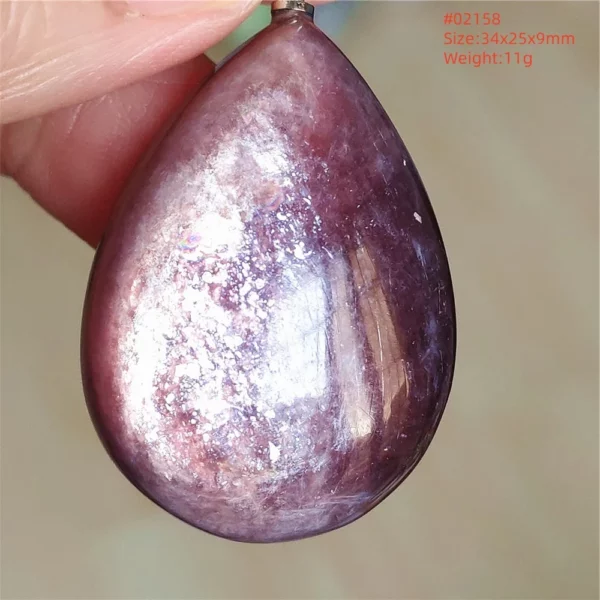 Purple Lepidolite & Red Tourmaline Flash Pendant Necklace