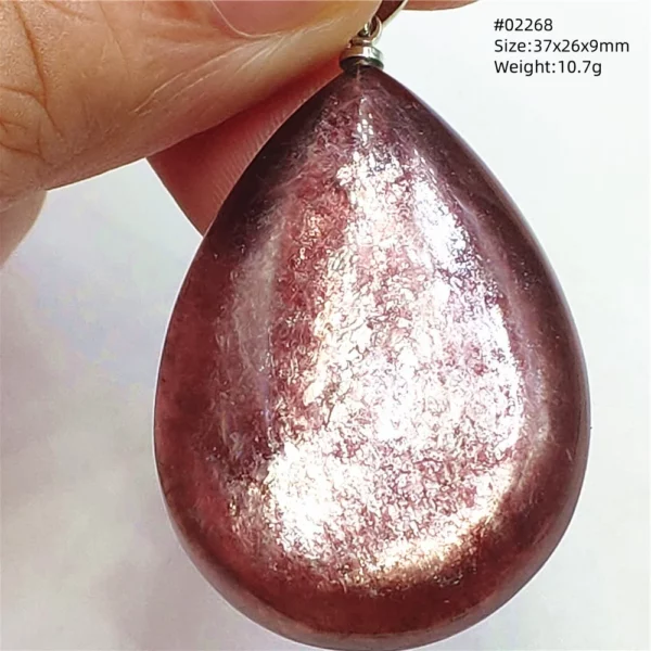 Purple Lepidolite & Red Tourmaline Flash Pendant Necklace
