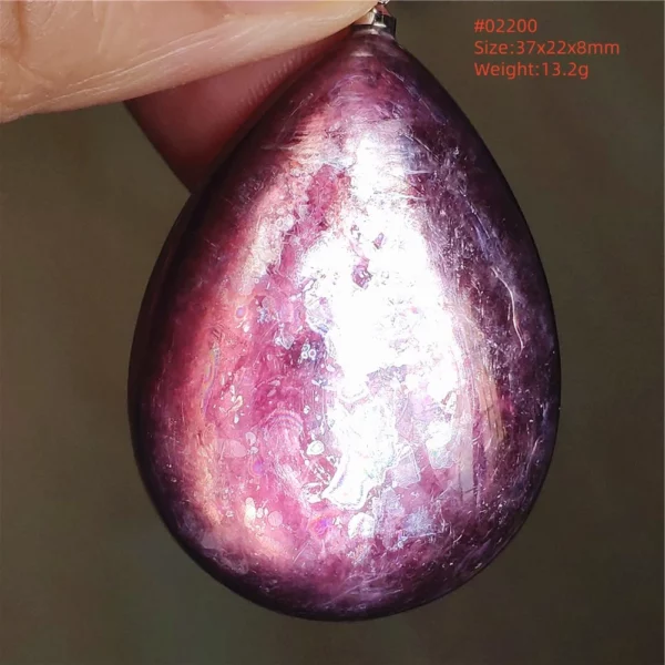 Purple Lepidolite & Red Tourmaline Flash Pendant Necklace