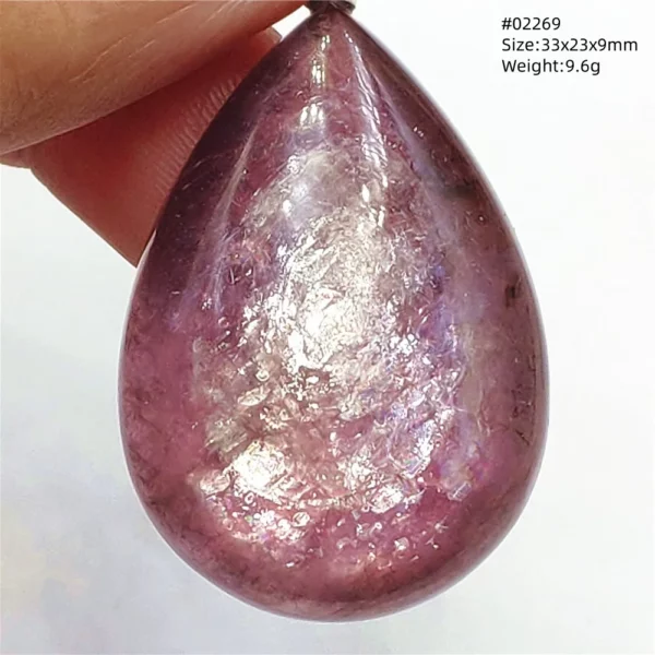 Purple Lepidolite & Red Tourmaline Flash Pendant Necklace