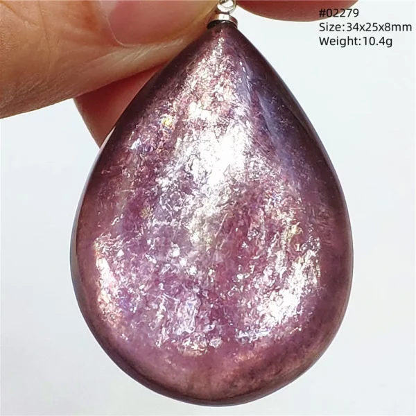 Purple Lepidolite & Red Tourmaline Flash Pendant Necklace