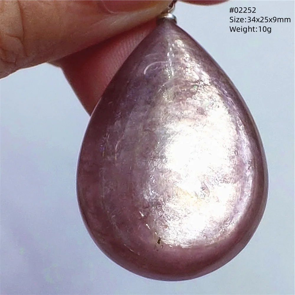 Purple Lepidolite & Red Tourmaline Flash Pendant Necklace - Image 43