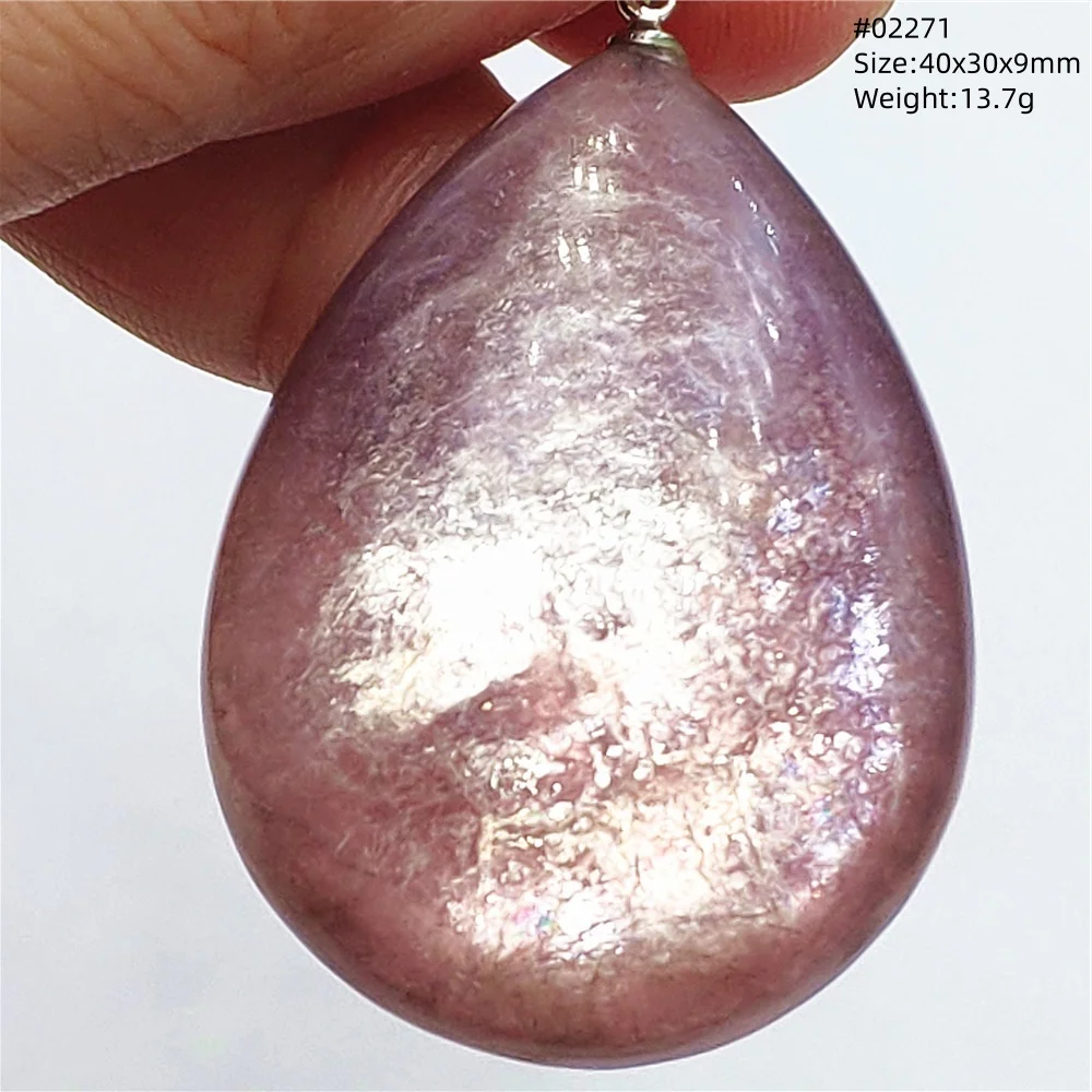 Purple Lepidolite & Red Tourmaline Flash Pendant Necklace - Image 63