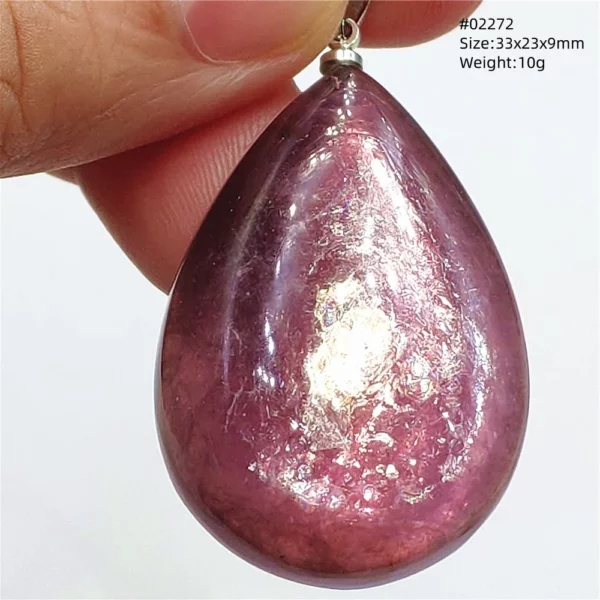 Purple Lepidolite & Red Tourmaline Flash Pendant Necklace