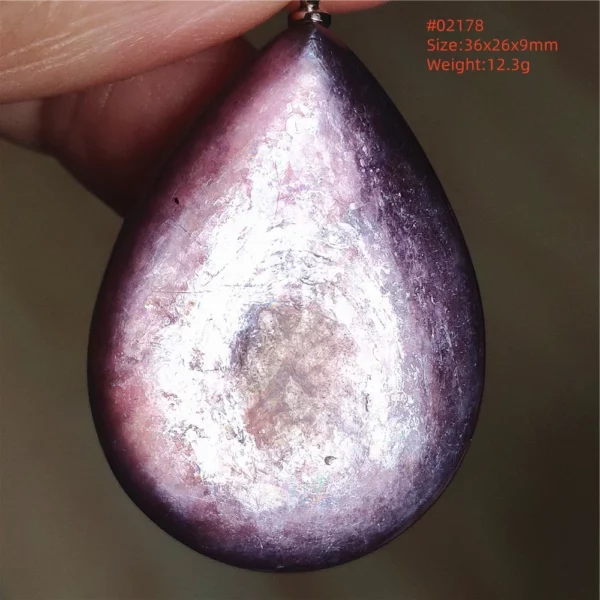 Purple Lepidolite & Red Tourmaline Flash Pendant Necklace