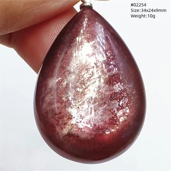 Purple Lepidolite & Red Tourmaline Flash Pendant Necklace