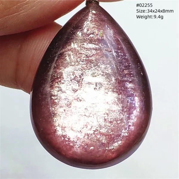 Purple Lepidolite & Red Tourmaline Flash Pendant Necklace