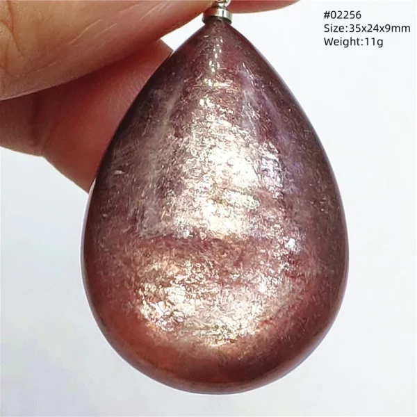 Purple Lepidolite & Red Tourmaline Flash Pendant Necklace