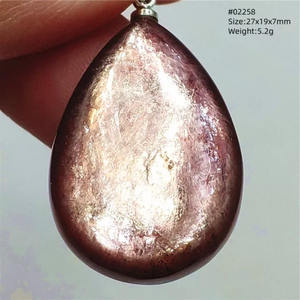Purple Lepidolite & Red Tourmaline Flash Pendant Necklace