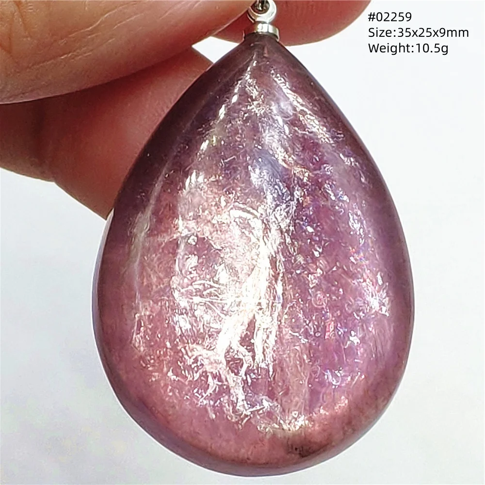 Purple Lepidolite & Red Tourmaline Flash Pendant Necklace - Image 56