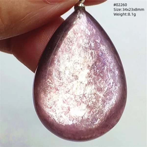 Purple Lepidolite & Red Tourmaline Flash Pendant Necklace