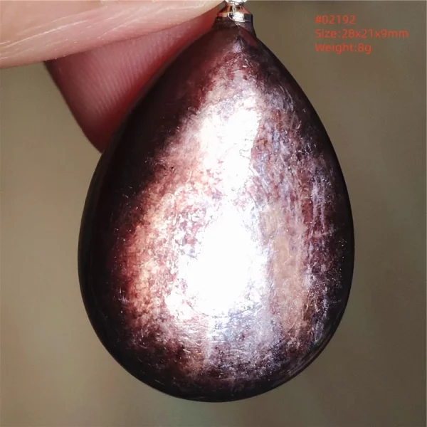 Purple Lepidolite & Red Tourmaline Flash Pendant Necklace
