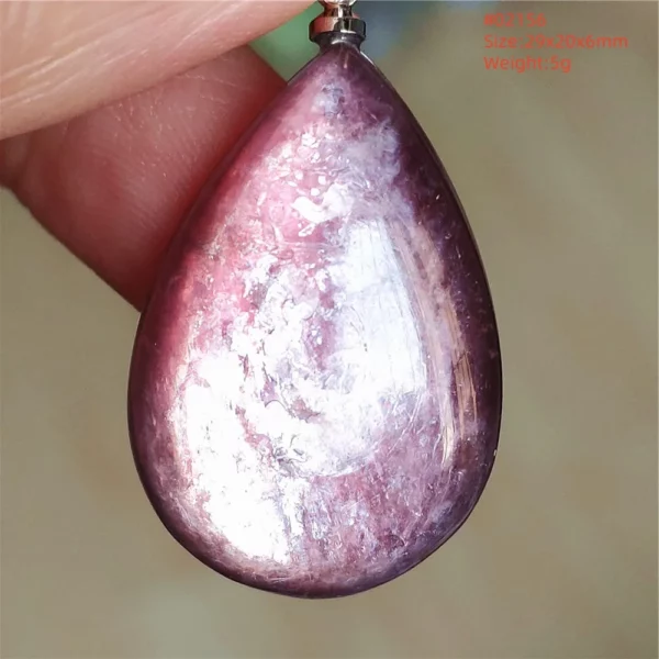 Purple Lepidolite & Red Tourmaline Flash Pendant Necklace