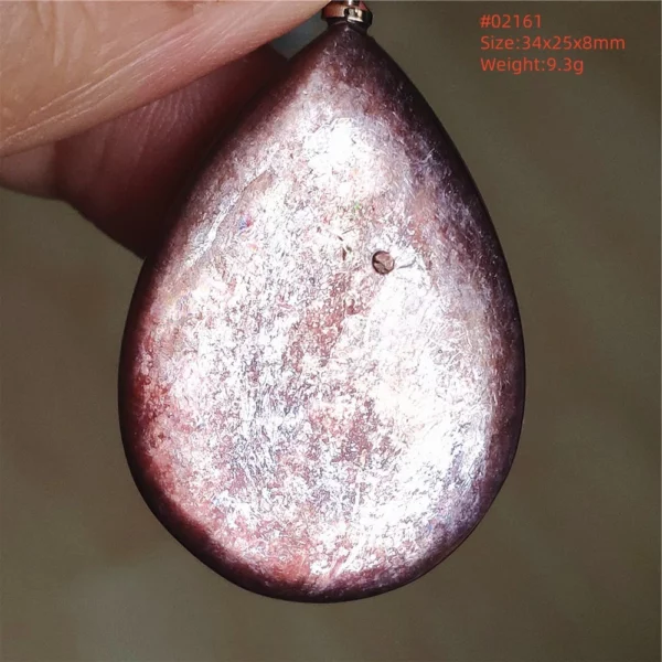 Purple Lepidolite & Red Tourmaline Flash Pendant Necklace