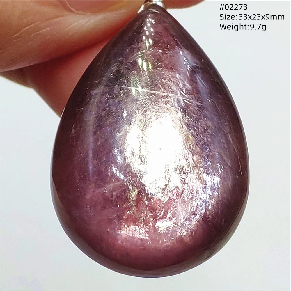 Purple Lepidolite & Red Tourmaline Flash Pendant Necklace - Image 66