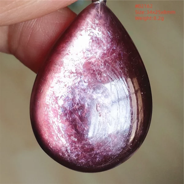 Purple Lepidolite & Red Tourmaline Flash Pendant Necklace