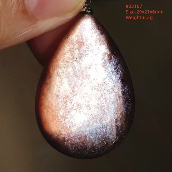 Purple Lepidolite & Red Tourmaline Flash Pendant Necklace