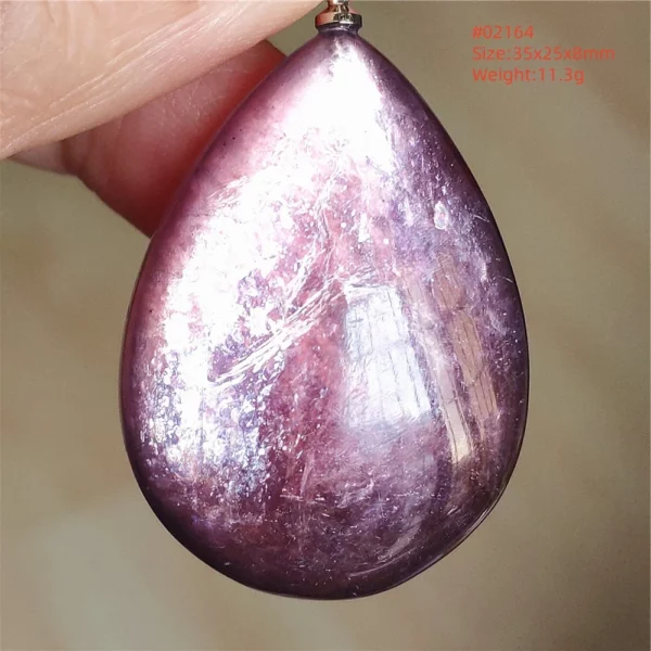 Purple Lepidolite & Red Tourmaline Flash Pendant Necklace