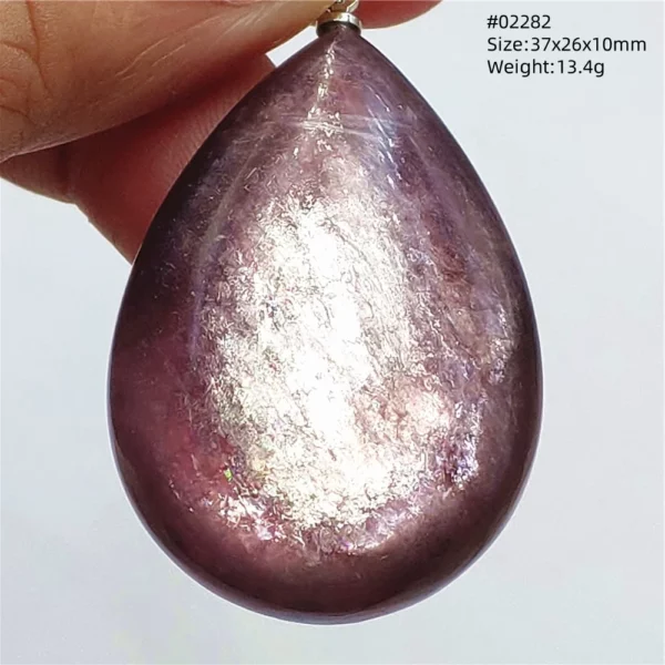 Purple Lepidolite & Red Tourmaline Flash Pendant Necklace