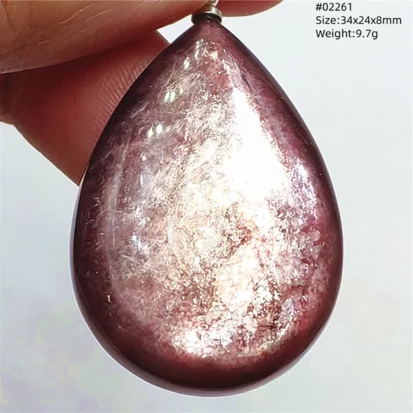 Purple Lepidolite & Red Tourmaline Flash Pendant Necklace