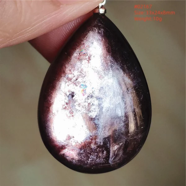 Purple Lepidolite & Red Tourmaline Flash Pendant Necklace