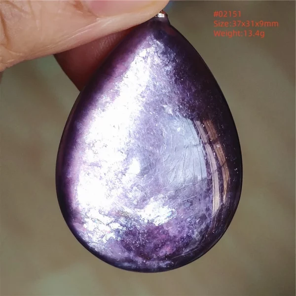 Purple Lepidolite & Red Tourmaline Flash Pendant Necklace