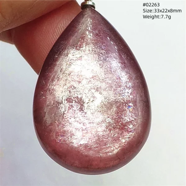 Purple Lepidolite & Red Tourmaline Flash Pendant Necklace