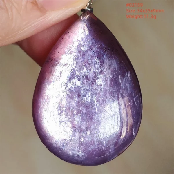 Purple Lepidolite & Red Tourmaline Flash Pendant Necklace