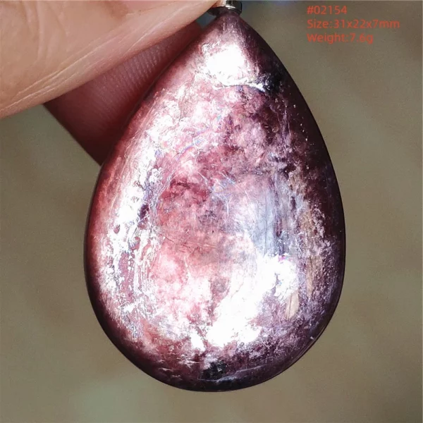 Purple Lepidolite & Red Tourmaline Flash Pendant Necklace