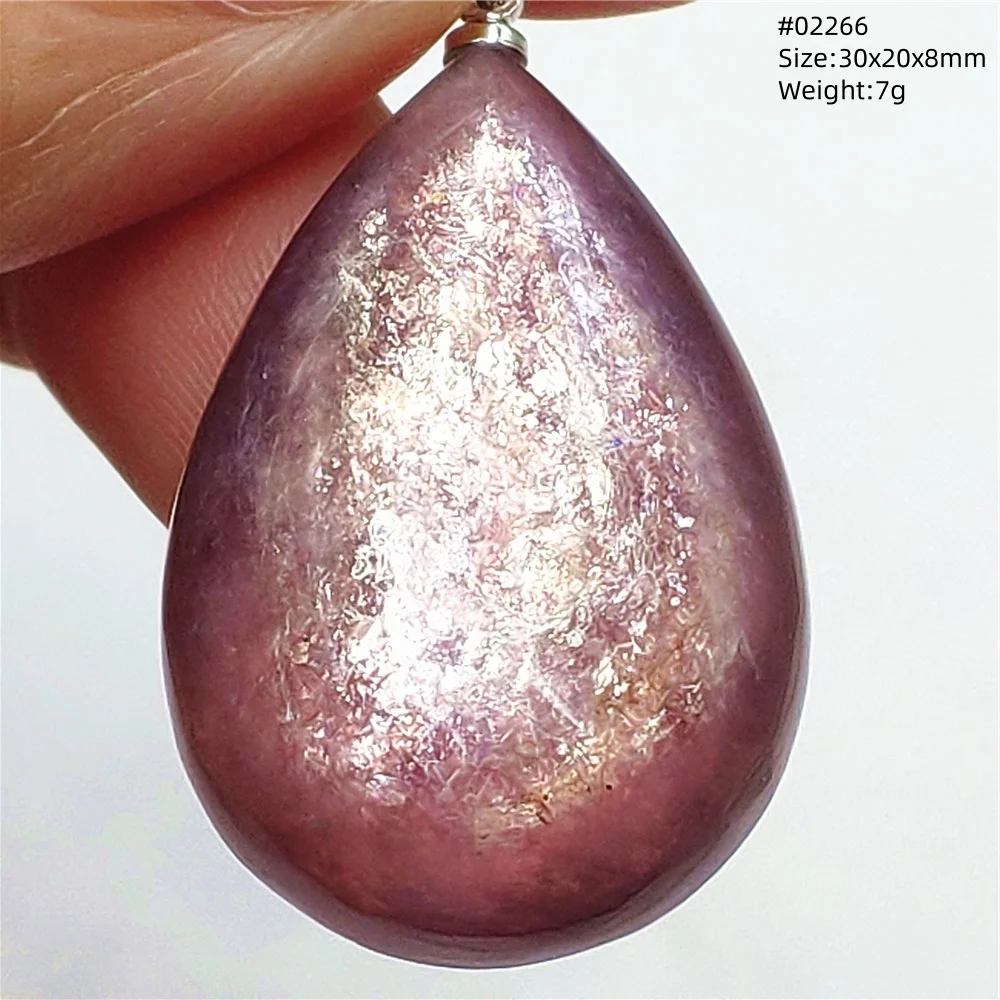 Purple Lepidolite & Red Tourmaline Flash Pendant Necklace - Image 51