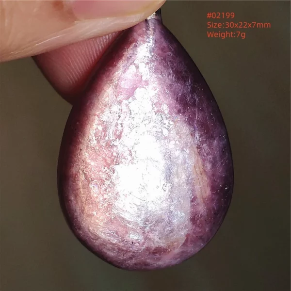 Purple Lepidolite & Red Tourmaline Flash Pendant Necklace