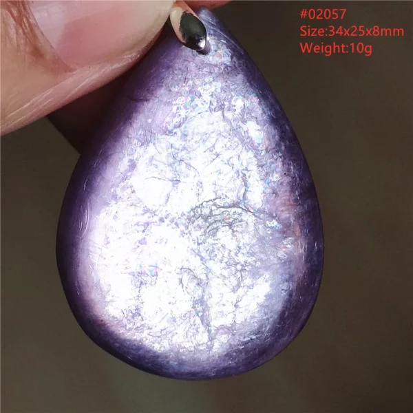 Natural Lepidolite, Red Tourmaline & Clear Quartz Pendant