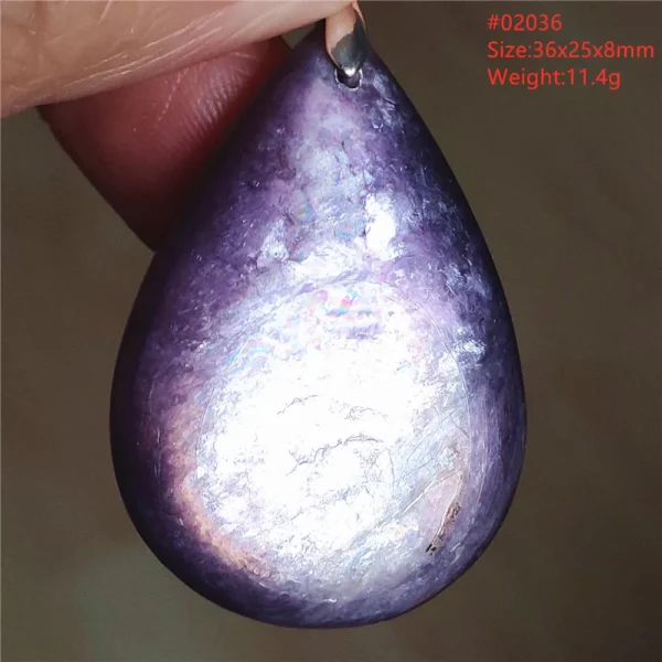 Natural Lepidolite, Red Tourmaline & Clear Quartz Pendant
