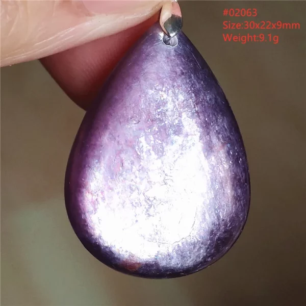 Natural Lepidolite, Red Tourmaline & Clear Quartz Pendant