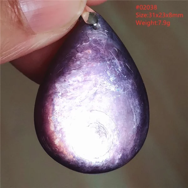 Natural Lepidolite, Red Tourmaline & Clear Quartz Pendant