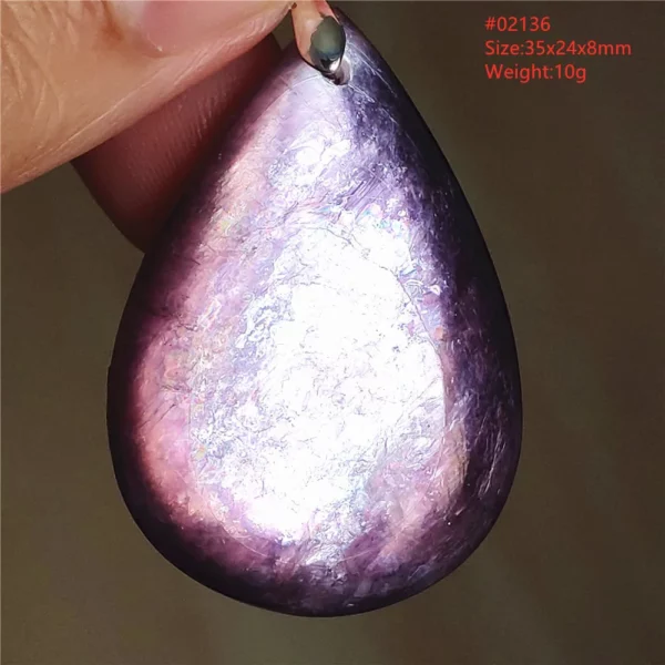 Natural Lepidolite, Red Tourmaline & Clear Quartz Pendant