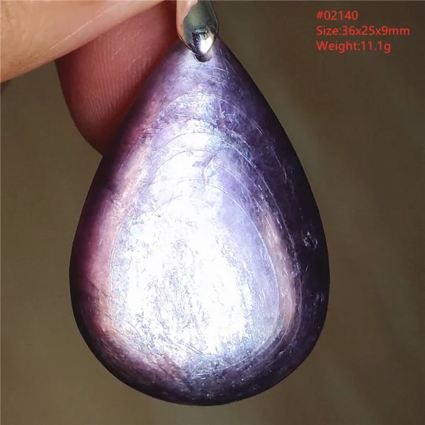 Natural Lepidolite, Red Tourmaline & Clear Quartz Pendant