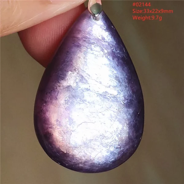 Natural Lepidolite, Red Tourmaline & Clear Quartz Pendant