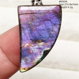 Natural Purple Light Labradorite Pendant Jewelry Pure Flash Purple Labradorite 50x30x7mm Necklace Women Men AAAAAA - Image 62