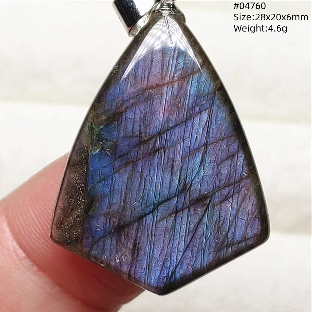 Natural Purple Light Labradorite Pendant Jewelry Pure Flash Purple Labradorite 50x30x7mm Necklace Women Men AAAAAA - Image 27