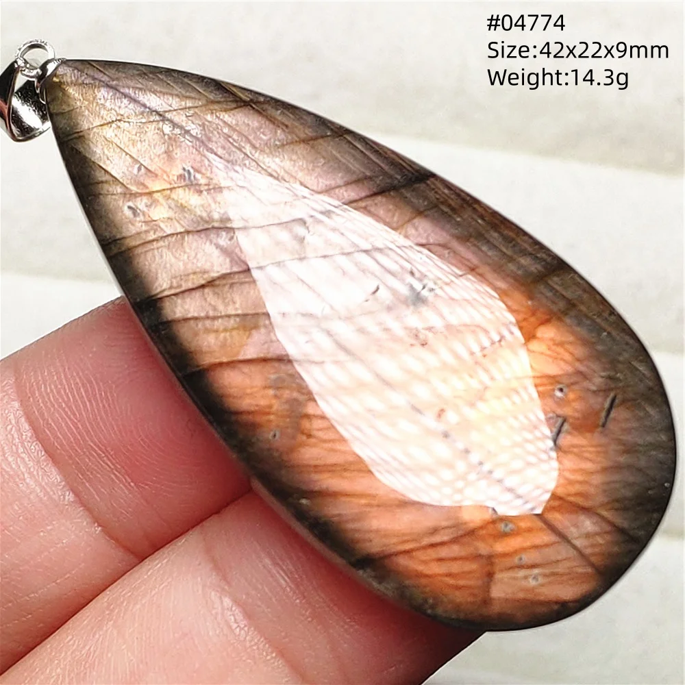 Natural Purple Light Labradorite Pendant Jewelry Pure Flash Purple Labradorite 50x30x7mm Necklace Women Men AAAAAA - Image 40