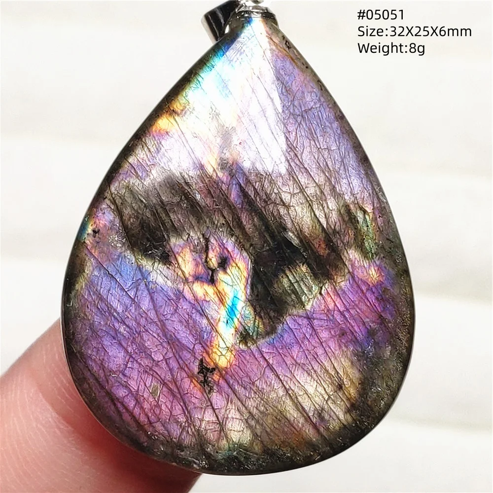 Rare Purple & Blue Labradorite Pendant, Women & Men - Image 25