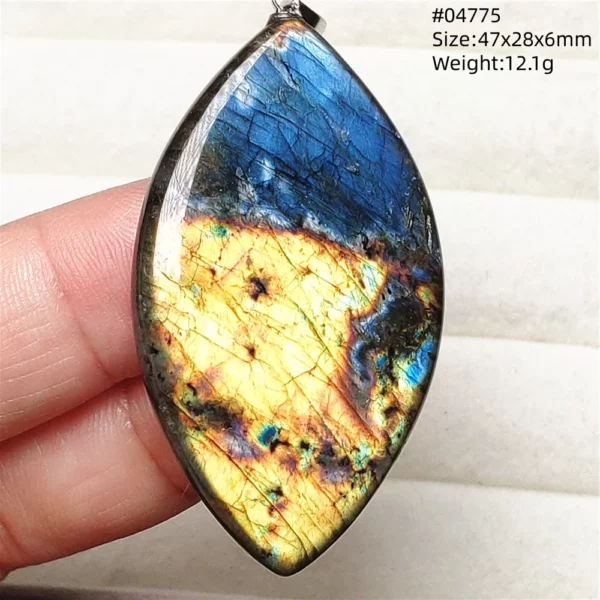 Natural Purple Light Labradorite Pendant Jewelry Pure Flash Purple Labradorite 50x30x7mm Necklace Women Men AAAAAA