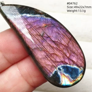Natural Purple Light Labradorite Pendant Jewelry Pure Flash Purple Labradorite 50x30x7mm Necklace Women Men AAAAAA - Image 26