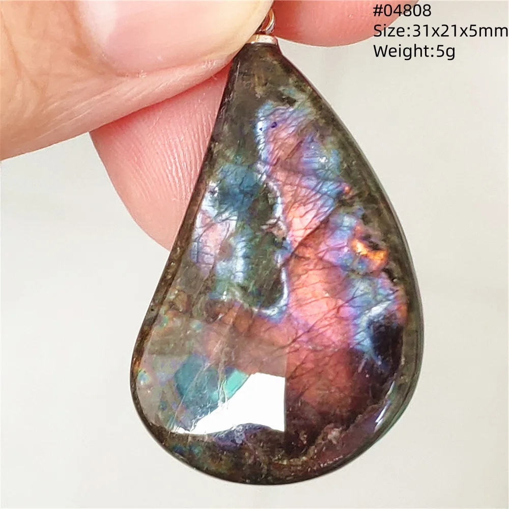 Natural Purple Light Labradorite Pendant Jewelry Pure Flash Purple Labradorite 50x30x7mm Necklace Women Men AAAAAA - Image 57