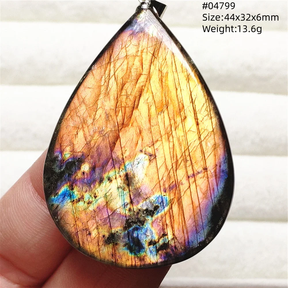 Natural Purple Light Labradorite Pendant Jewelry Pure Flash Purple Labradorite 50x30x7mm Necklace Women Men AAAAAA - Image 11