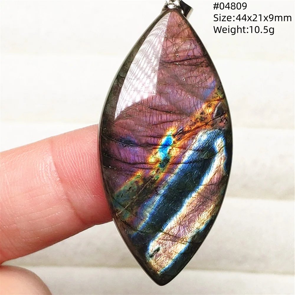 Natural Purple Light Labradorite Pendant Jewelry Pure Flash Purple Labradorite 50x30x7mm Necklace Women Men AAAAAA - Image 55