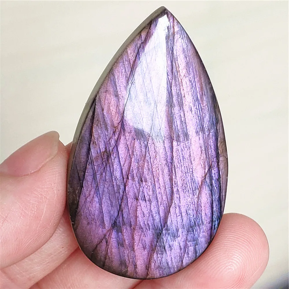 Natural Purple Light Labradorite Pendant Jewelry Pure Flash Purple Labradorite 50x30x7mm Necklace Women Men AAAAAA - Image 3