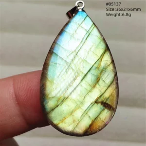 Natural Purple Light Labradorite Pendant Jewelry Pure Flash Purple Labradorite 50x30x7mm Necklace Women Men AAAAAA - Image 28